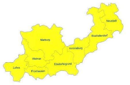 Karte Marburger Land – Region Nesselbrunn